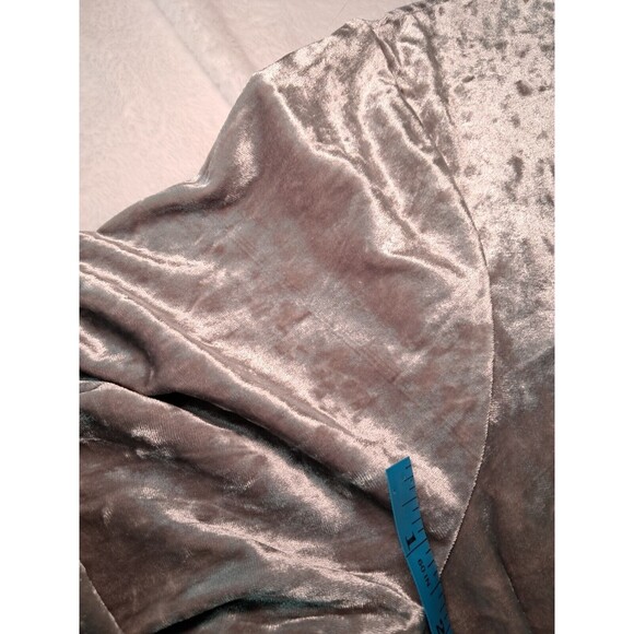 Future Collective Silver Velvet Ruched Long Sleeve Open Back Dress Size 3X NWT - Picture 16 of 16